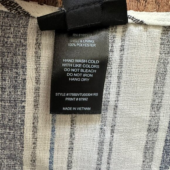 Kate & Lily Womens Striped Tiered Maxi Dress W/ Puff Sleeves Size 6 - Picture 8 of 8